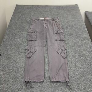Matchstick Cargo Pants Mens XL Gray‎ Cotton Multi Pocket Drawstring Hem Gorpcore